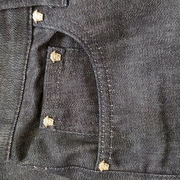 VERSACE Jeans Couture high rise painted straight leg jeans (fits like a 24) - Picture 8 of 15